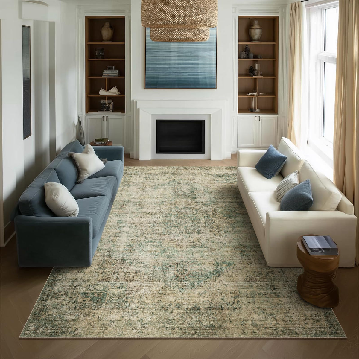 Machine Washable Rugs for Living Room: 8x10 Area Rugs for Bedroom