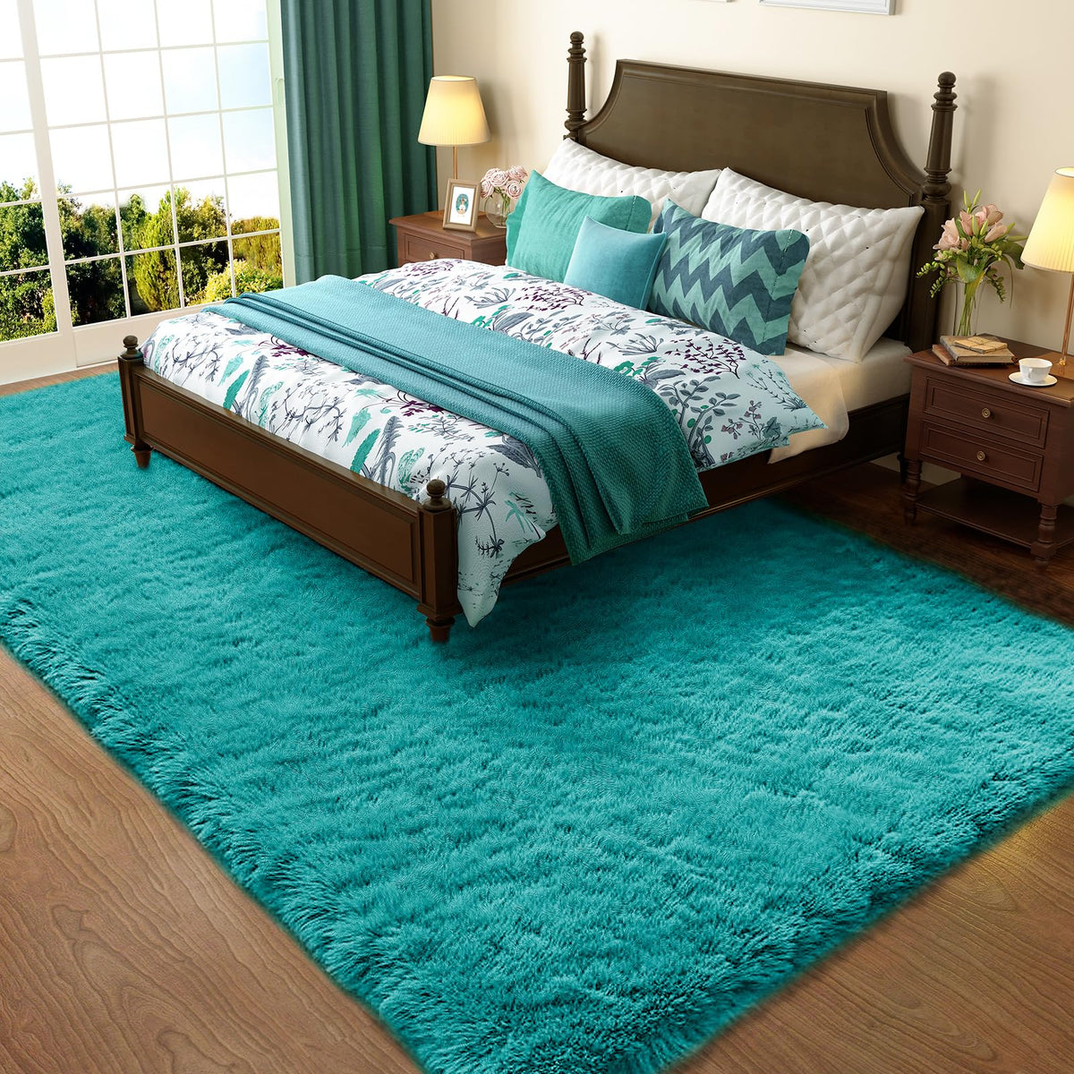 Ophanie 5x7 Area Rugs for Living Room Ivory, Fluffy Shag Large Fuzzy Plush Soft Rug, Shaggy Floor Big Carpets for Bedroom Nursery, Kids Home Decor Aesthetic with Over 99 pcs Pile fibers
