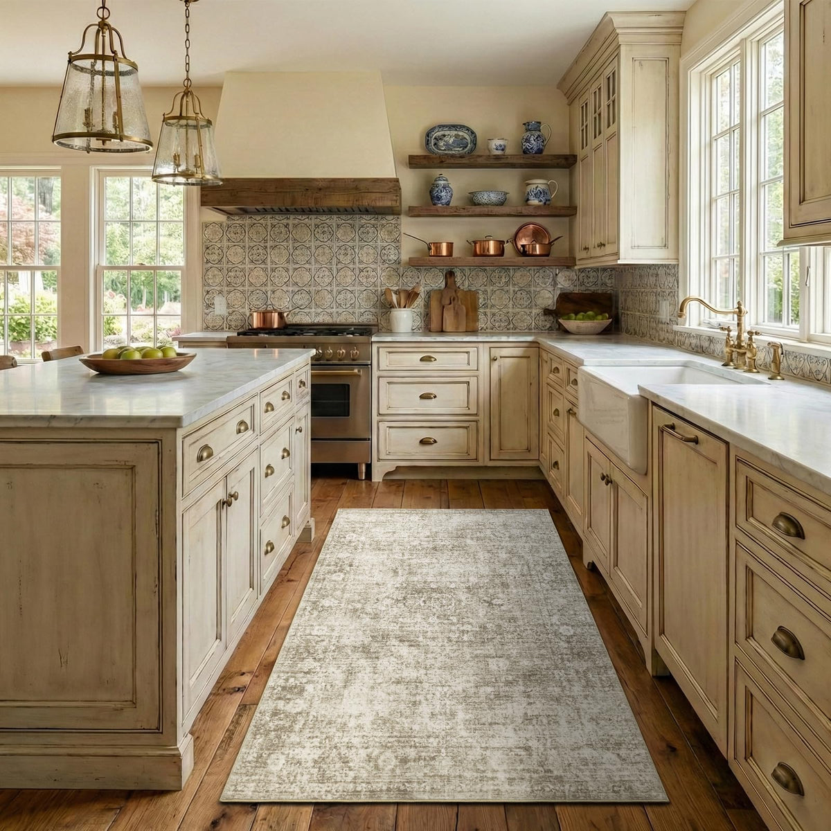 Homemate Washable Rug 9x12 Area Rugs - Vintage Rugs for Living Room