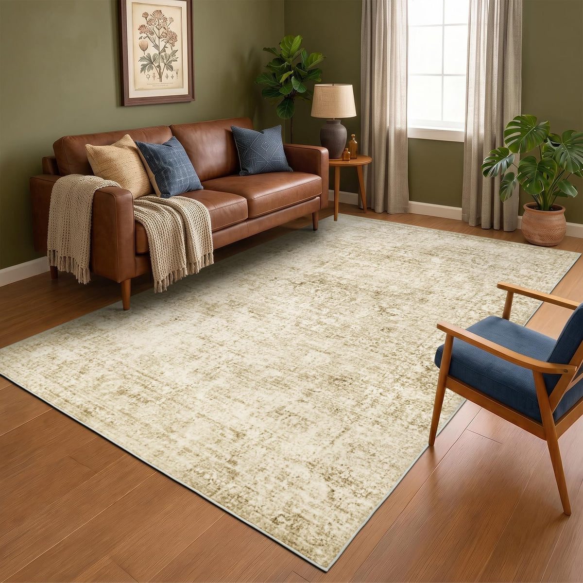 Homemate Washable Rug 9x12 Area Rugs - Vintage Rugs for Living Room