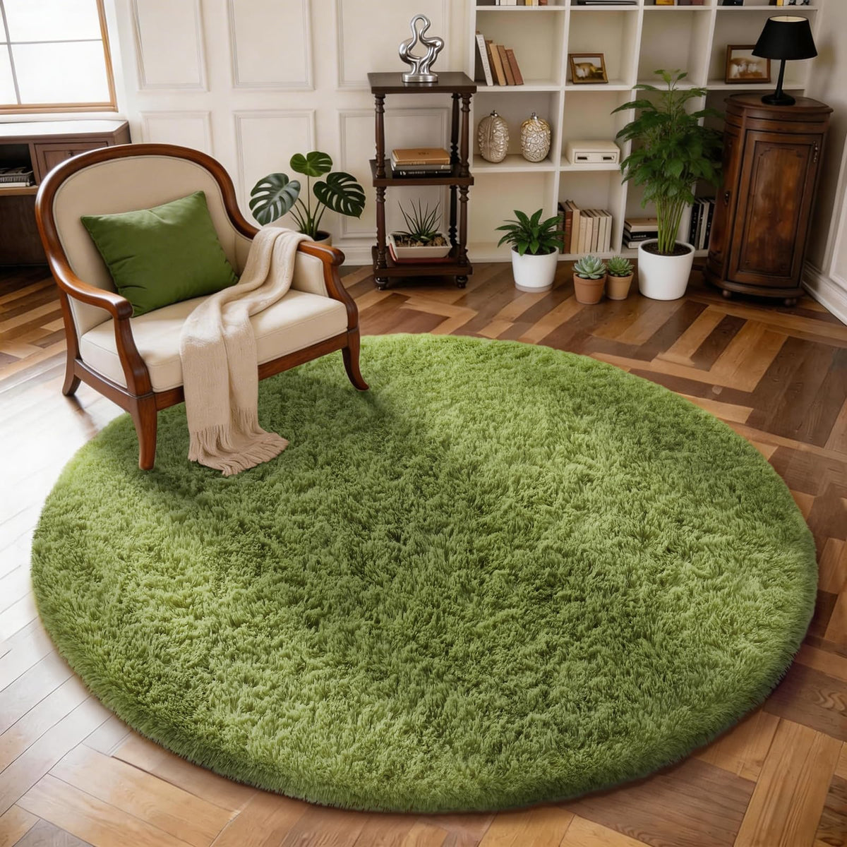 Ophanie 5x7 Area Rugs for Living Room Ivory, Fluffy Shag Large Fuzzy Plush Soft Rug, Shaggy Floor Big Carpets for Bedroom Nursery, Kids Home Decor Aesthetic with Over 99 pcs Pile fibers