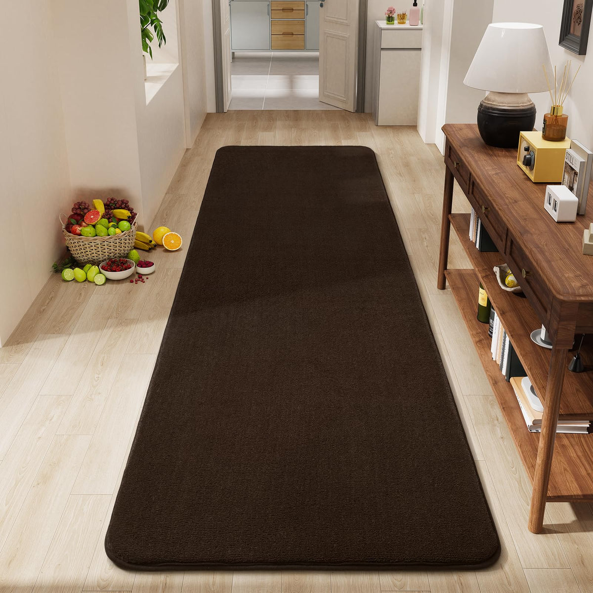Amearea Modern Area Rugs for Bedroom Living Room, 4x6 Black Memory Foam Rug