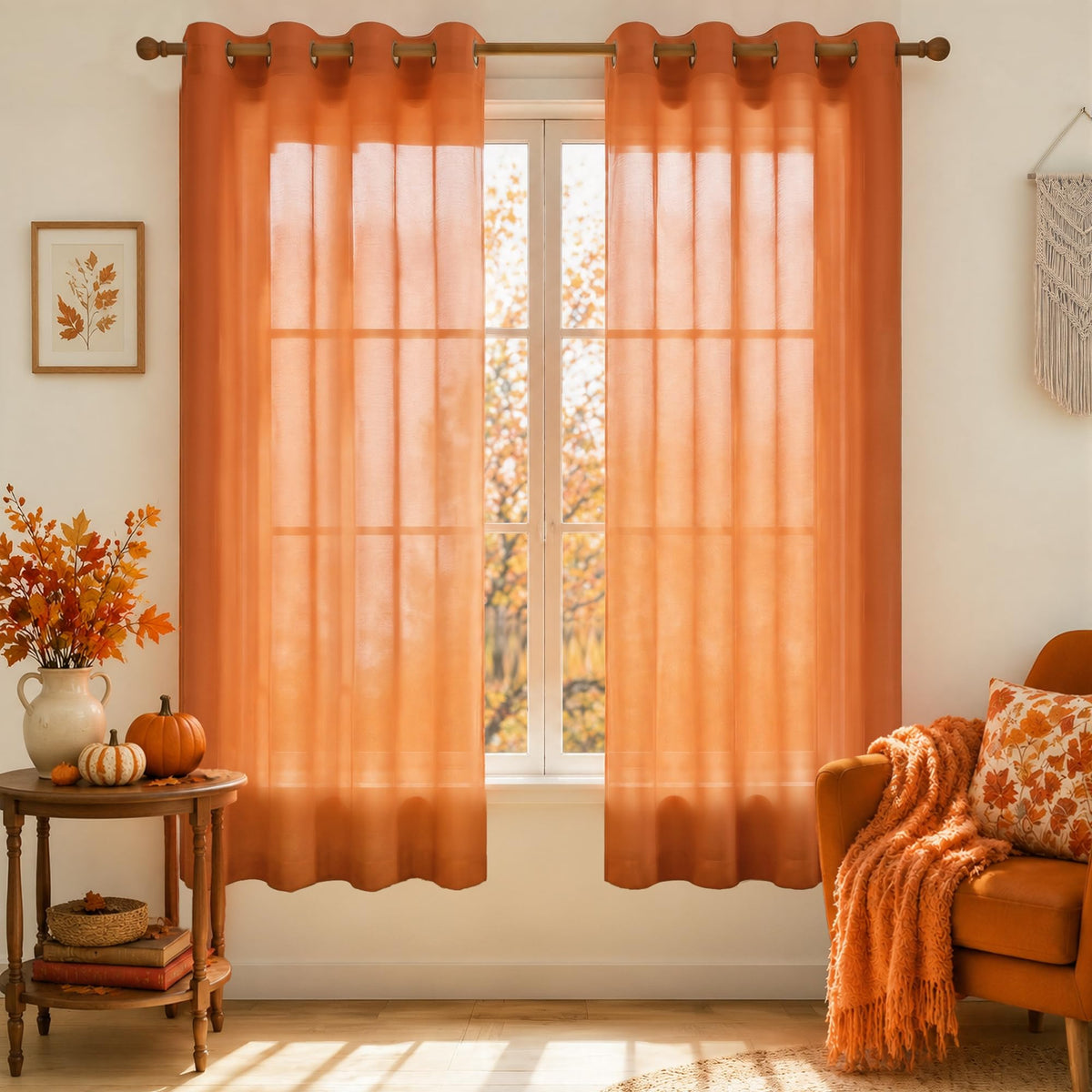 Mrs.Naturall Black Sheer Curtains 84 Inches Long for Living Room Set of 2 Panels Ring Grommet Window Curtain Panels for Bedroom 52x84 Inch Length