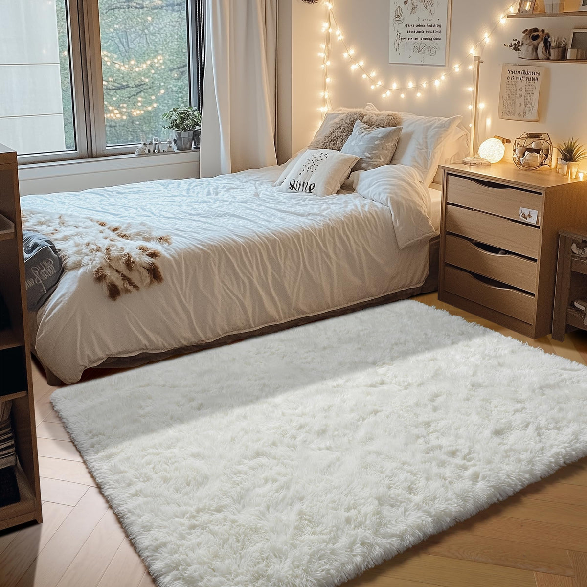 Runner Rugs for Bedroom Living Room, 2x6 Tie-Dyed Beige Hallway Area Rug
