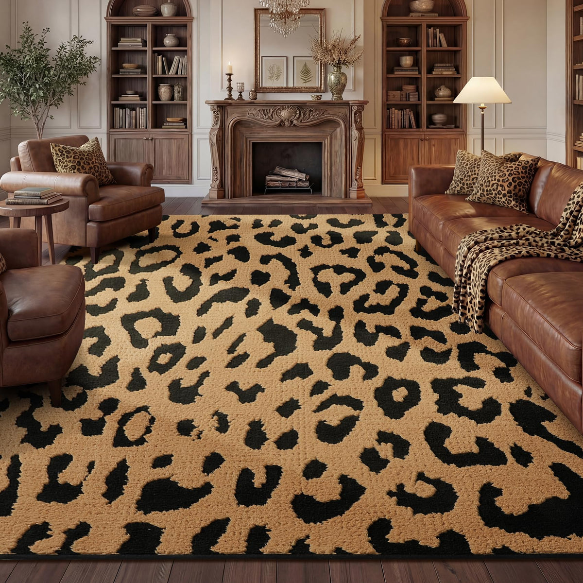 YIHOUSE 5×7 Ft Area Rugs for Living Room: Modern Washable Rug - Abstract Black and Cream White Rug for Bedroom Dining Room Office Playroom Nursery Home Decor - Nonslip Non-Shedding Striped Rugs