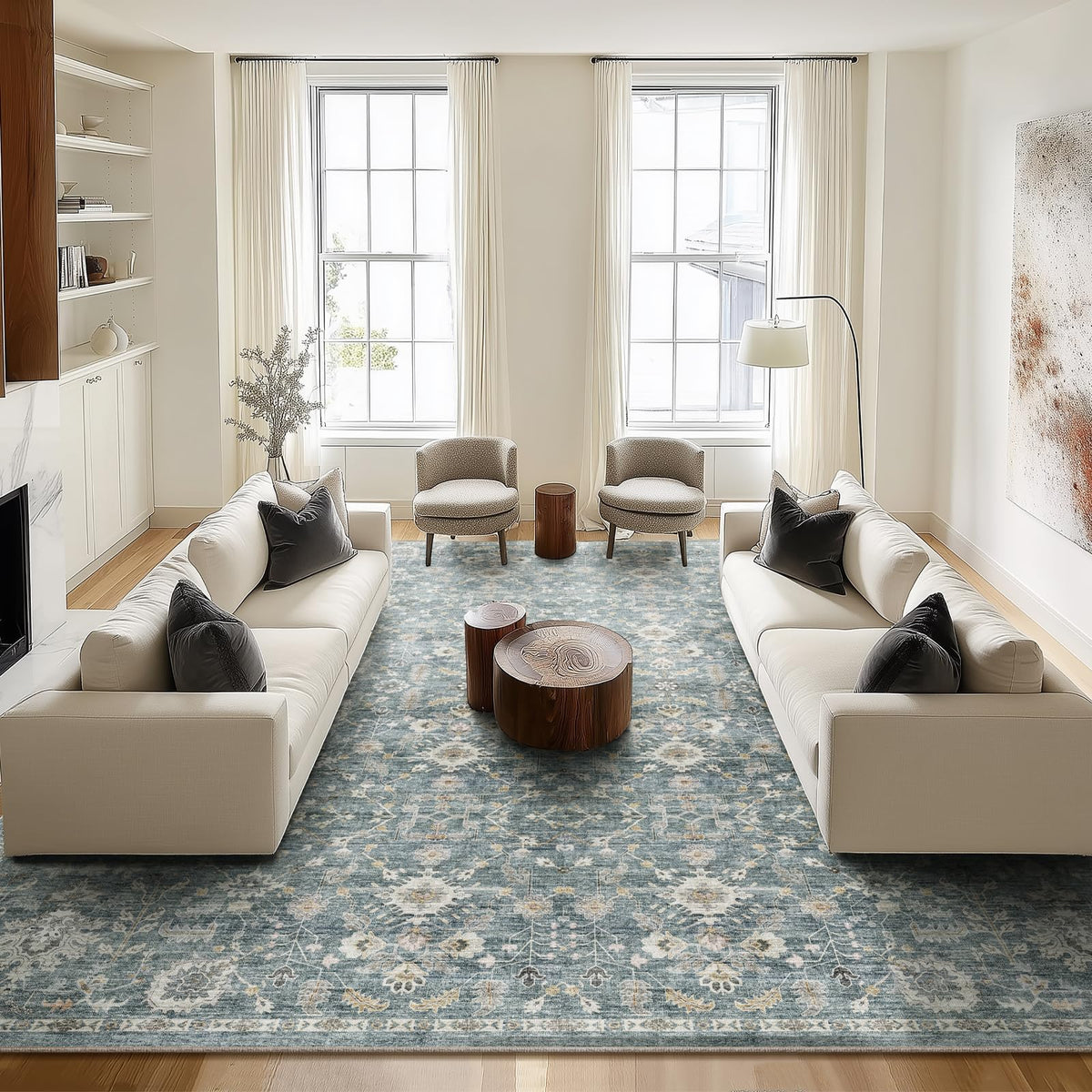 Machine Washable Rugs for Living Room: 8x10 Area Rugs for Bedroom