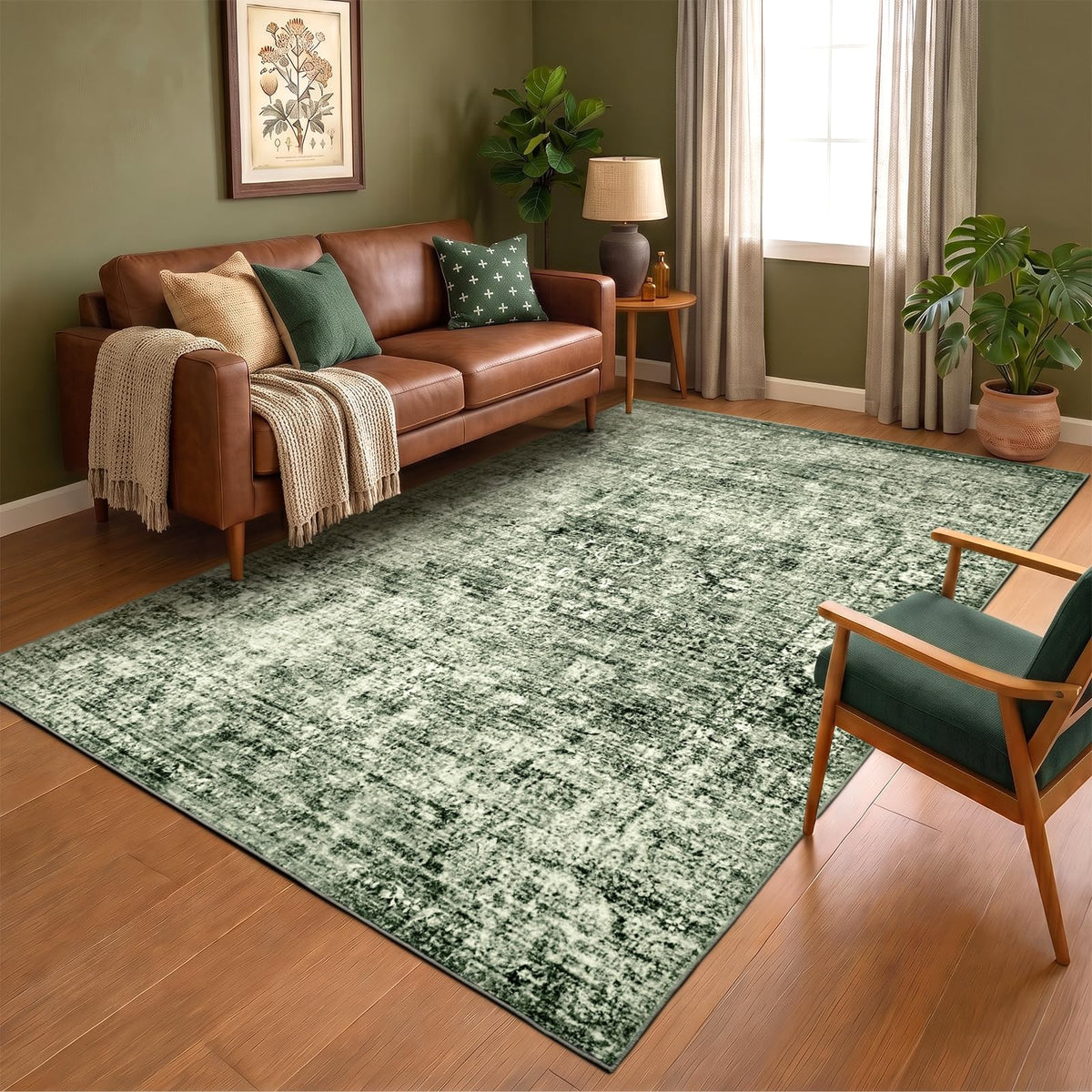 Homemate Washable Rug 9x12 Area Rugs - Vintage Rugs for Living Room
