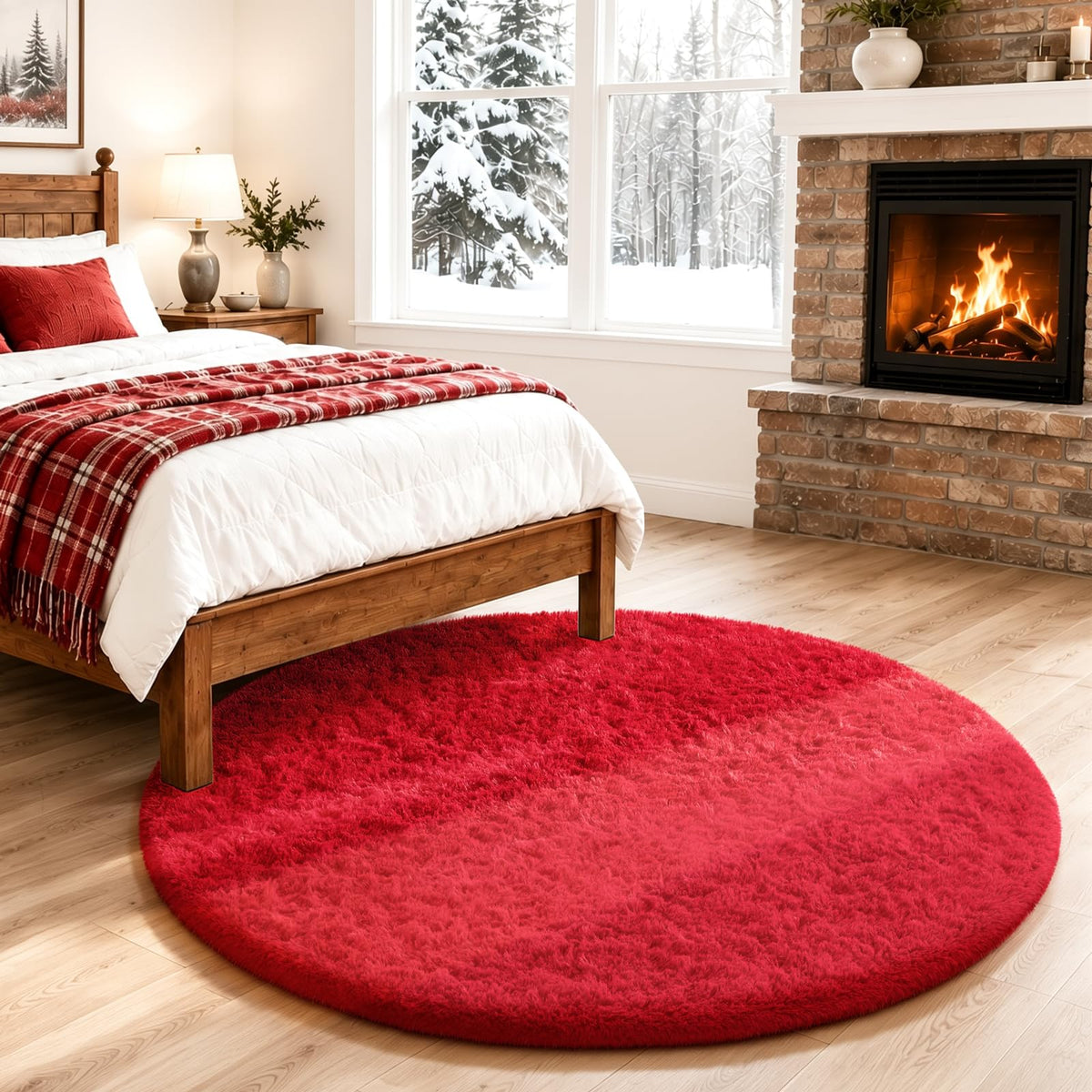 Ophanie 5x7 Area Rugs for Living Room Ivory, Fluffy Shag Large Fuzzy Plush Soft Rug, Shaggy Floor Big Carpets for Bedroom Nursery, Kids Home Decor Aesthetic with Over 99 pcs Pile fibers