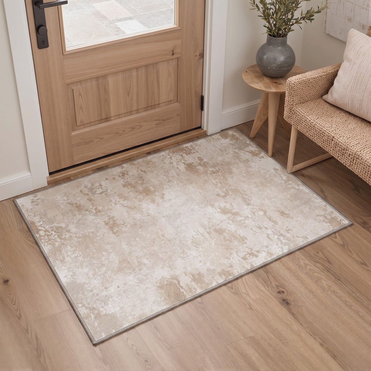 BEIMO 5x7 Green Abstract Area Rug, Washable Non-Slip for Bedroom