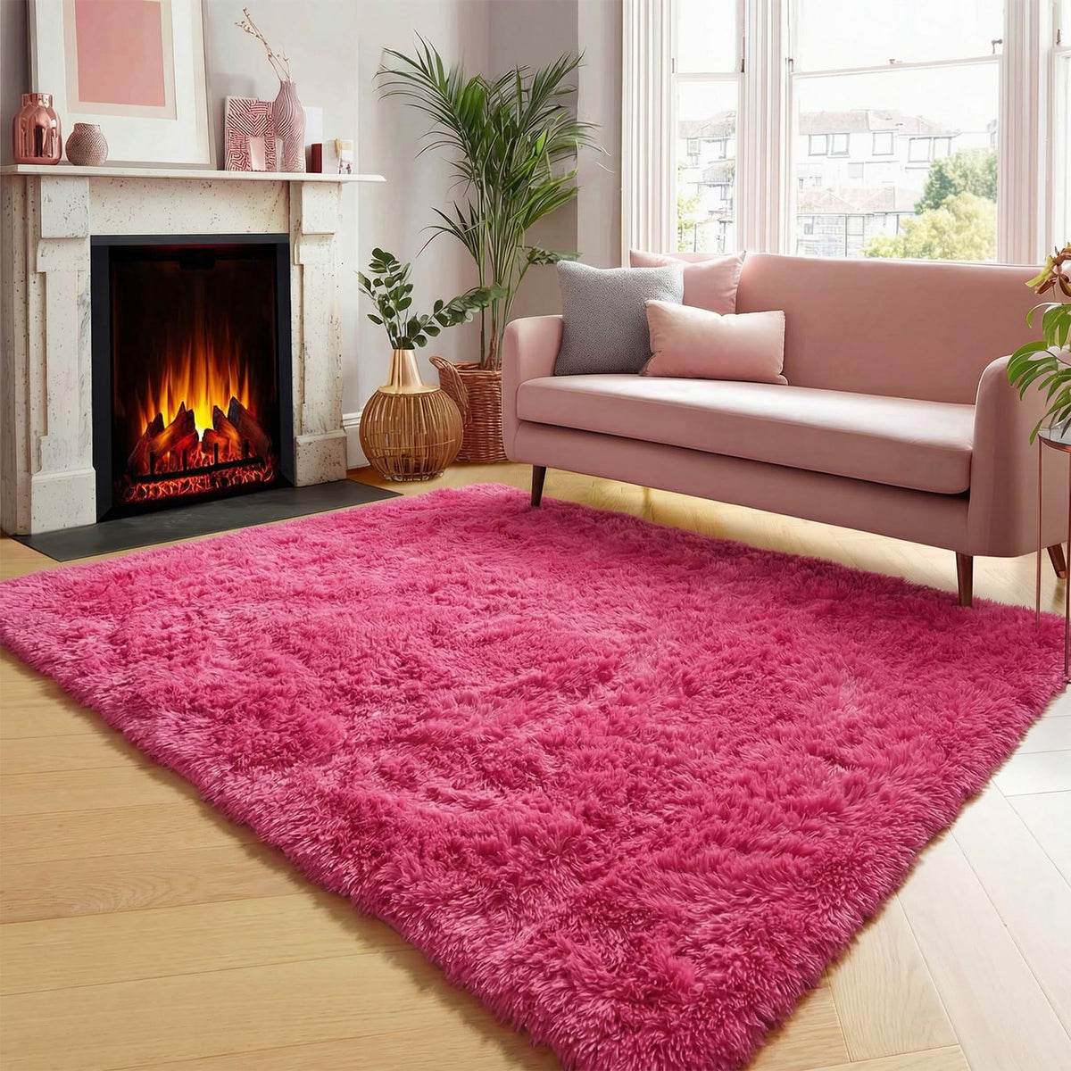Runner Rugs for Bedroom Living Room, 2x6 Tie-Dyed Beige Hallway Area Rug