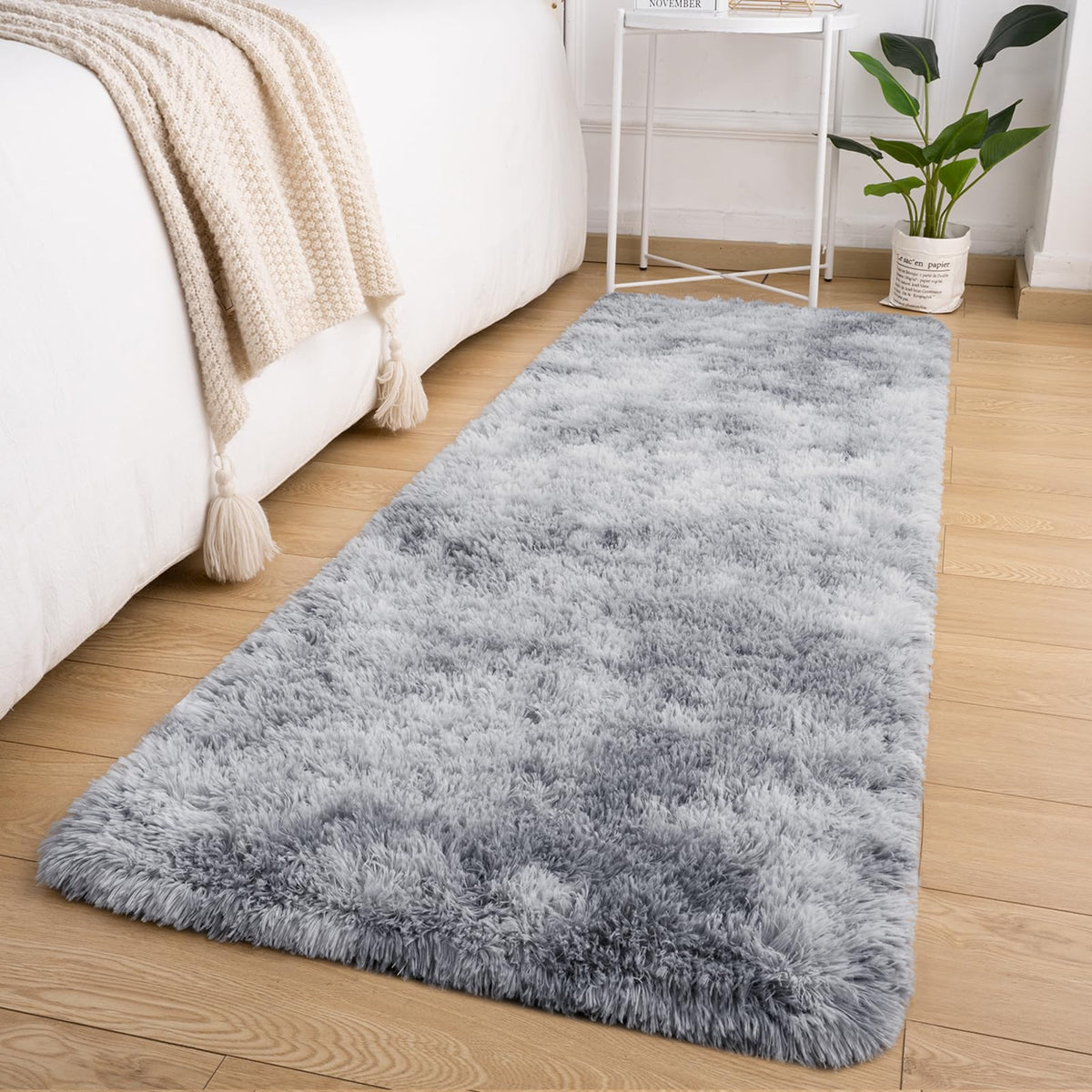Softlife Rugs for Bedroom 4x5.3 Feet Purple Area Rug for Living Room Super Soft Shaggy Rugs for Dorm Fluffy Fuzzy Carpets Long Plush Bedside Rug Nursery Girls Boys Kids Room Home Christmas Decoration