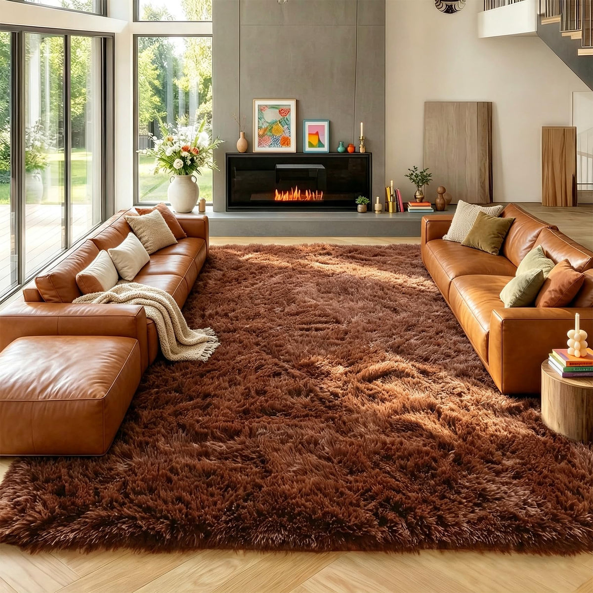 Runner Rugs for Bedroom Living Room, 2x6 Tie-Dyed Beige Hallway Area Rug