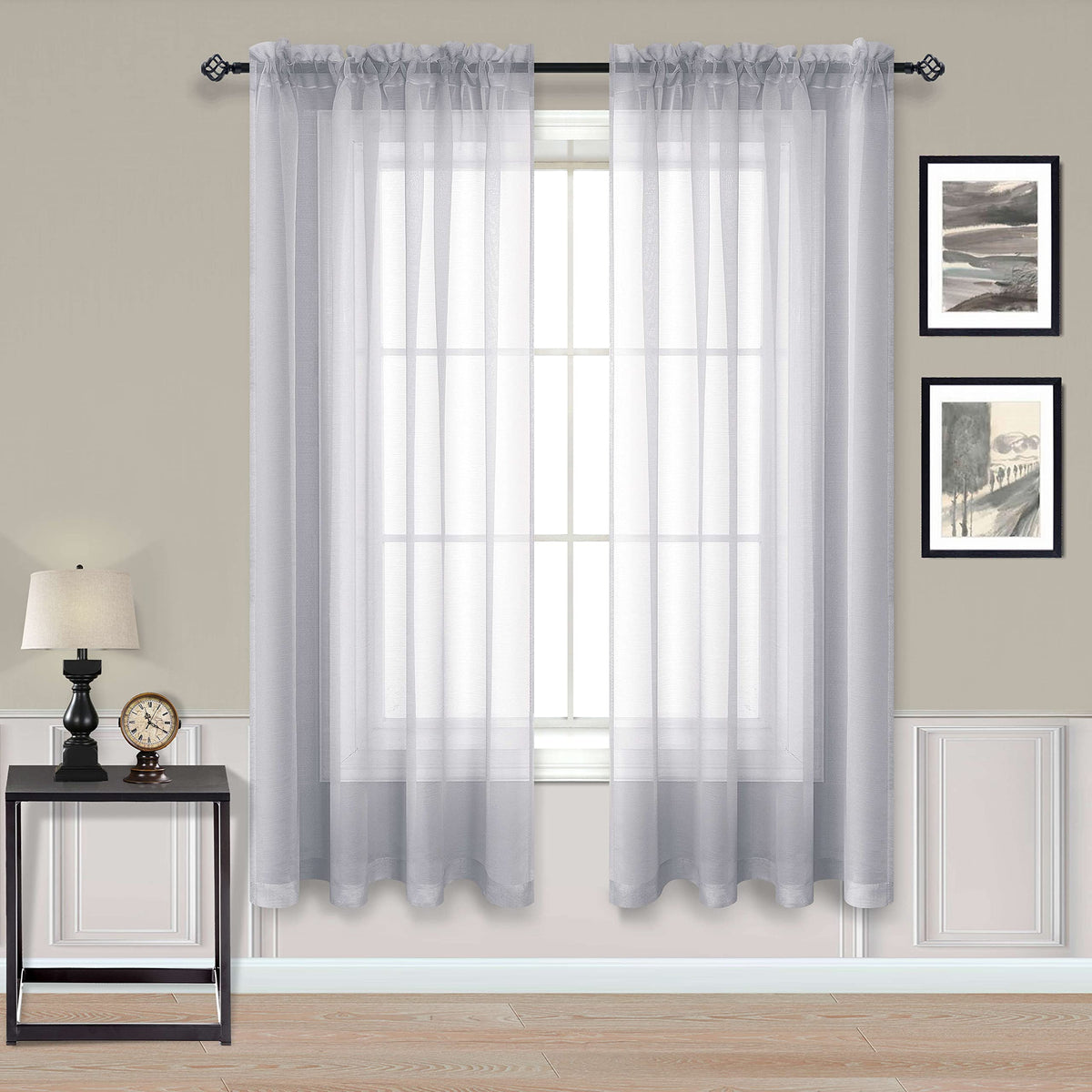 Pitalk Terracotta Curtains 84 Inch Length for Living Room 2 Panel Sets Rod Pocket Sheer Curtains for Living Room Rust Burnt Orange Red