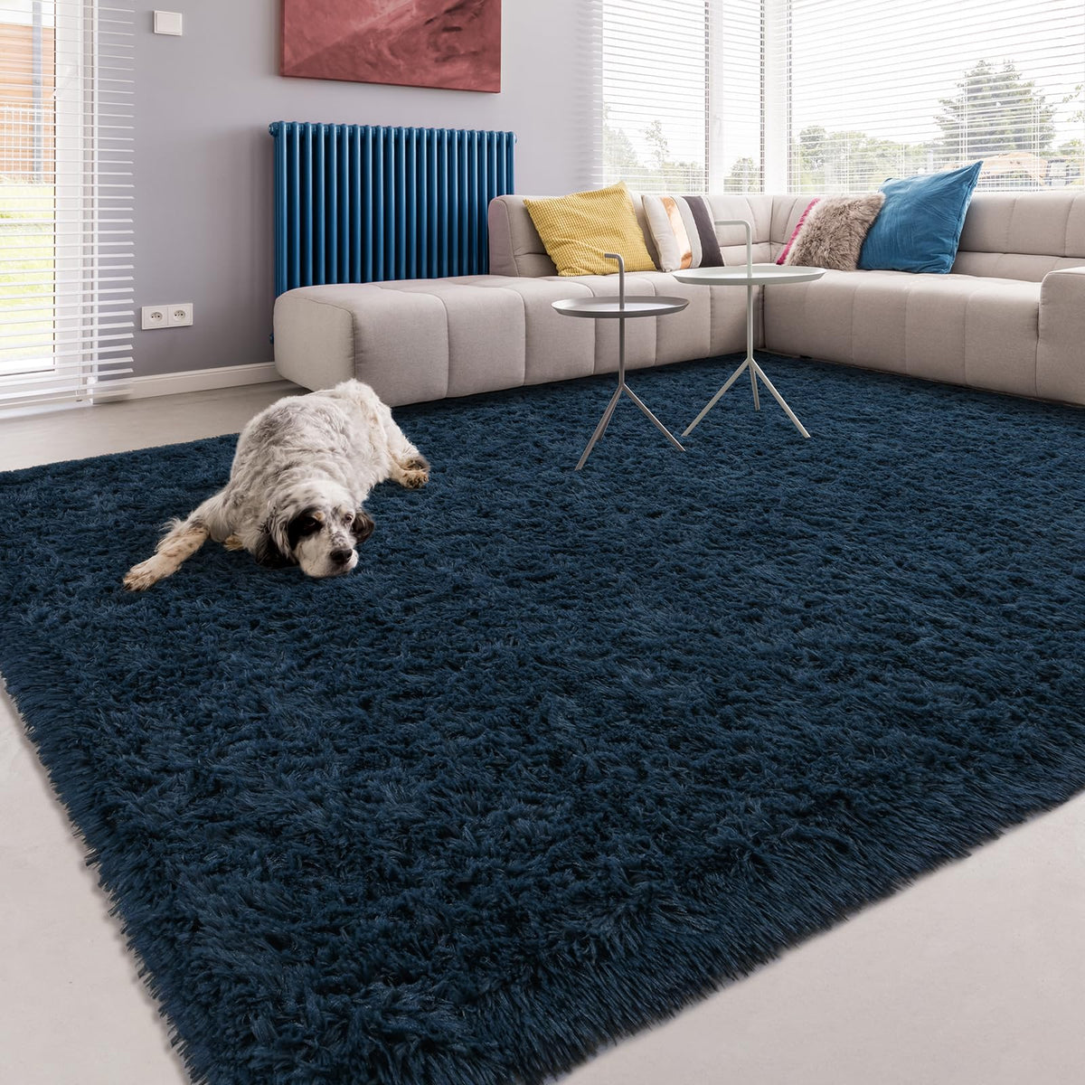 Softlife Rugs for Bedroom 4x5.3 Feet Purple Area Rug for Living Room Super Soft Shaggy Rugs for Dorm Fluffy Fuzzy Carpets Long Plush Bedside Rug Nursery Girls Boys Kids Room Home Christmas Decoration