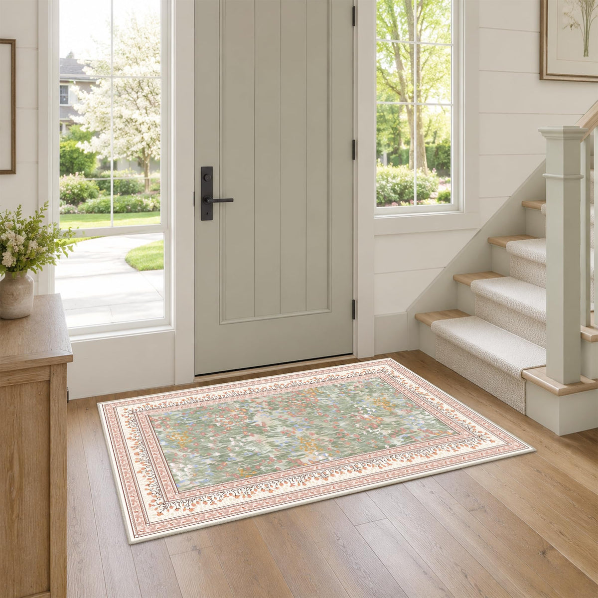 HelloTree 5x7 Floral Vintage Boho Area Rug