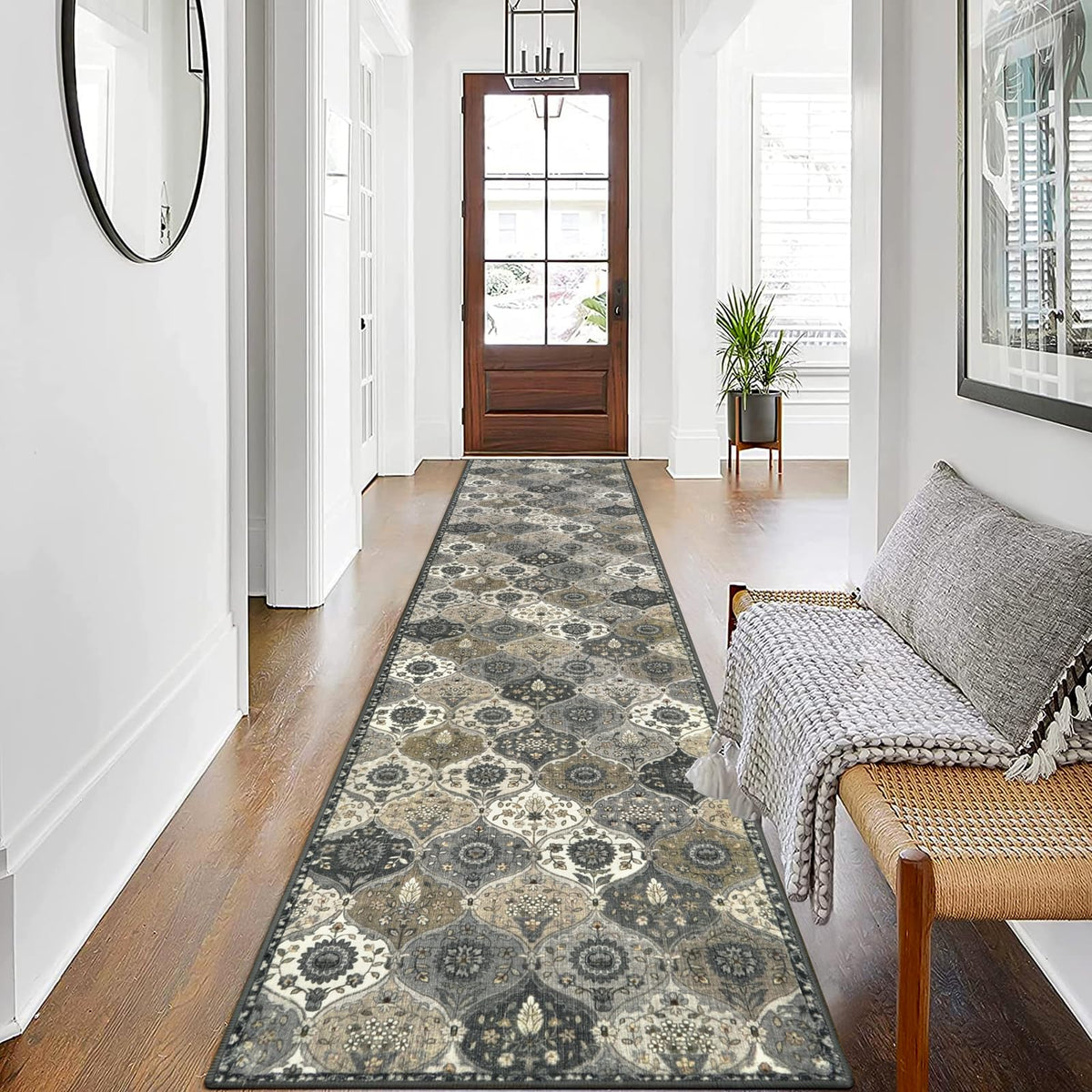 Lahome Moroccan Washable Small Area Rug, 3x5 Rug for Bedroom Living Room