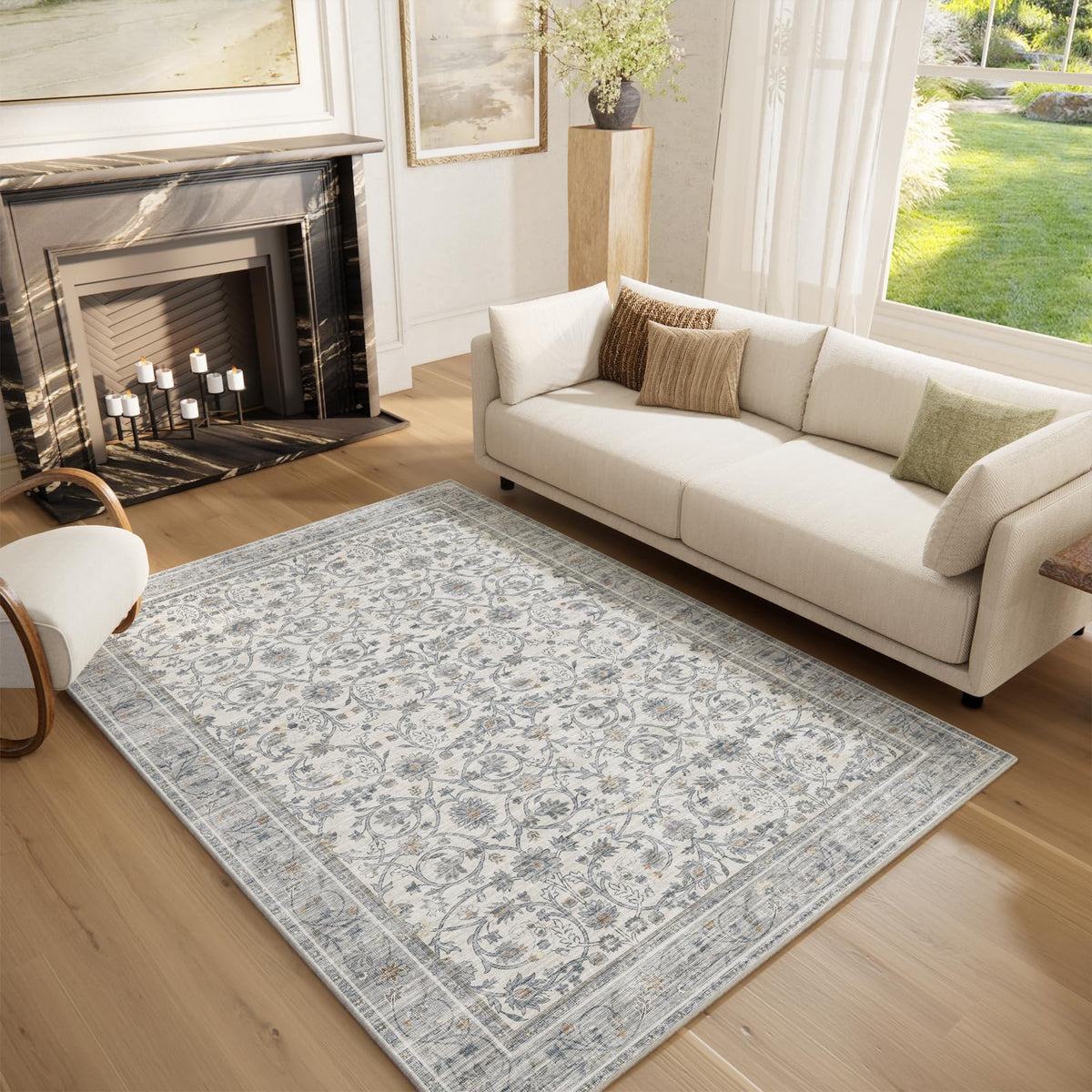 Machine Washable Rugs for Living Room: 8x10 Area Rugs for Bedroom