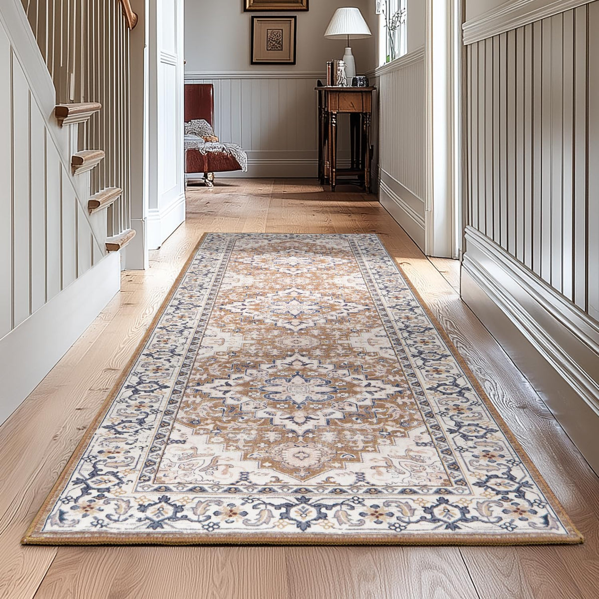 Lessymo 8 x 10 Area Rugs for Living Room, Machine Washable Rug Grey White