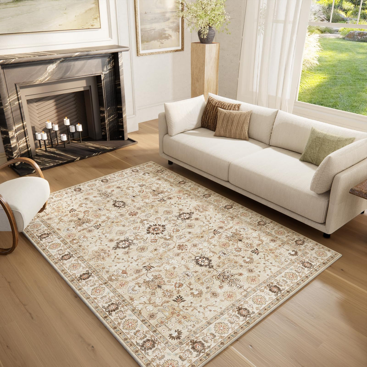 Machine Washable Rugs for Living Room: 8x10 Area Rugs for Bedroom