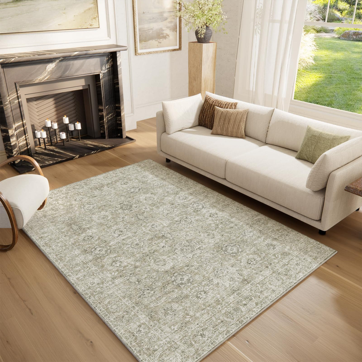 Machine Washable Rugs for Living Room: 8x10 Area Rugs for Bedroom