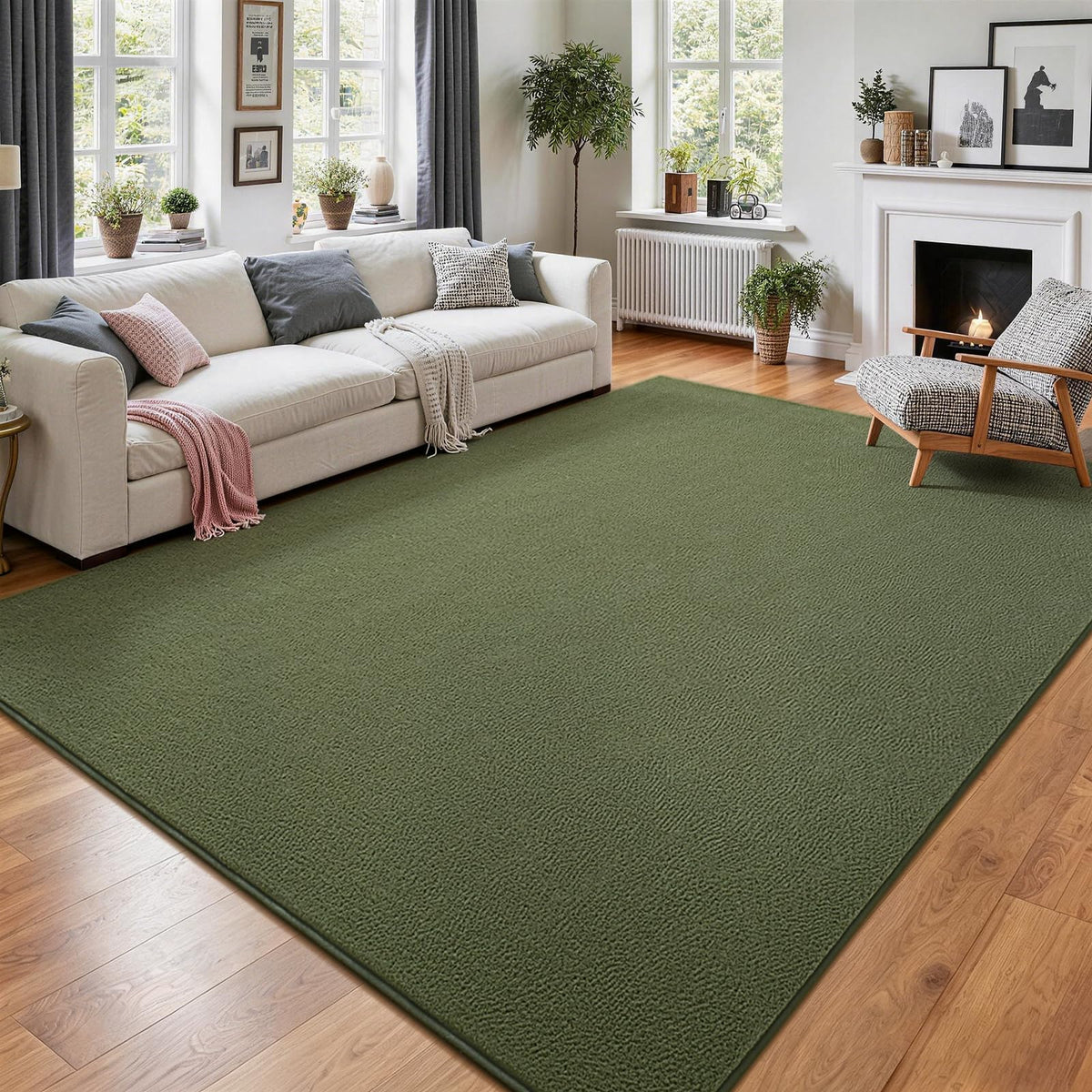 Vasofe Black Area Rugs for Living Room Bedroom, 4x6 Modern Memory Foam Rug