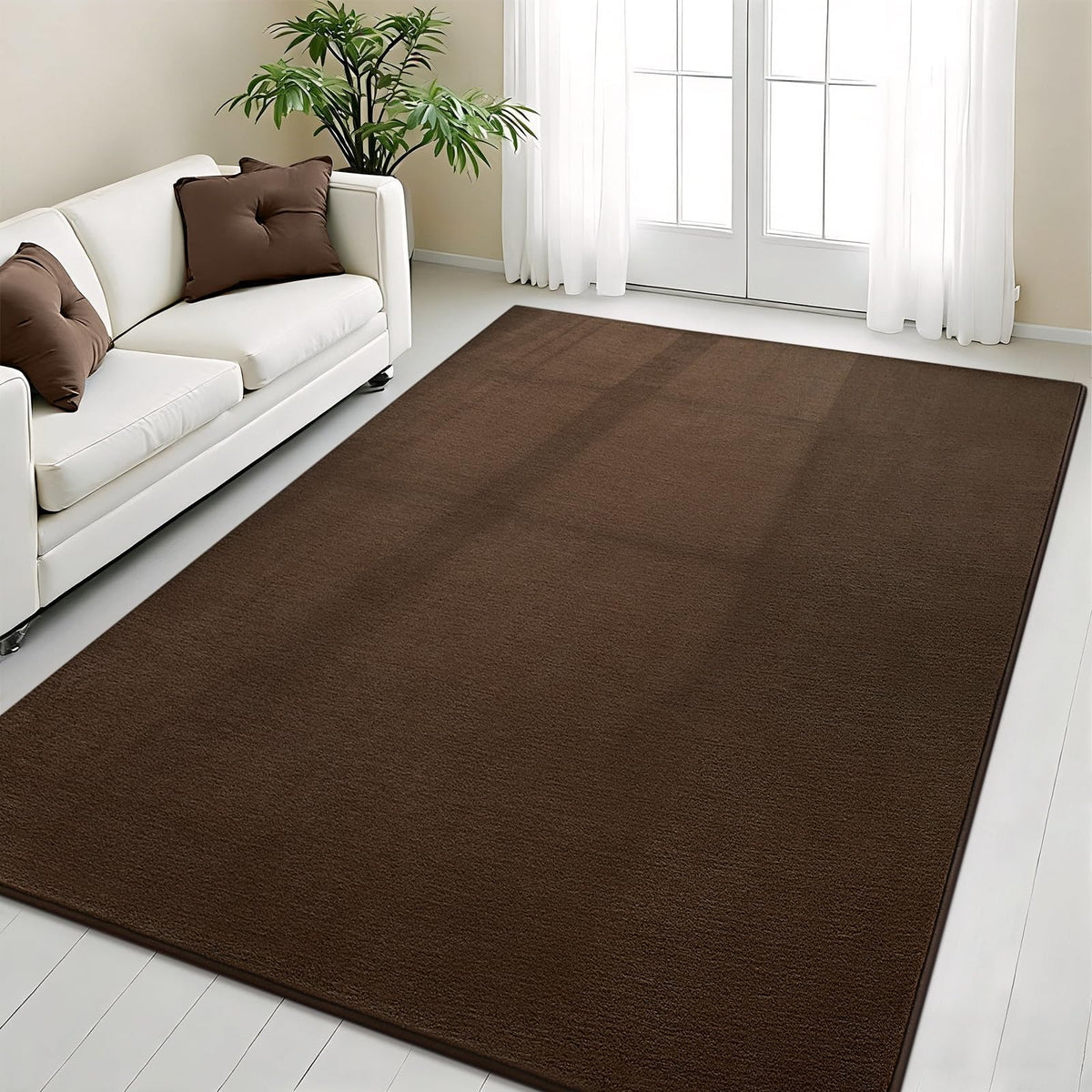 Vasofe Black Area Rugs for Living Room Bedroom, 4x6 Modern Memory Foam Rug