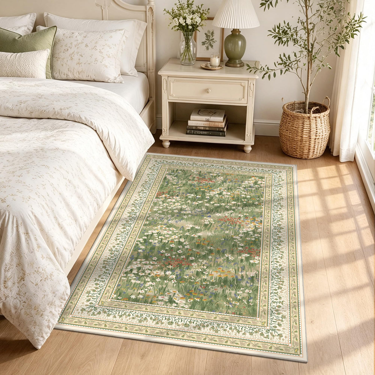 HelloTree 5x7 Floral Vintage Boho Area Rug