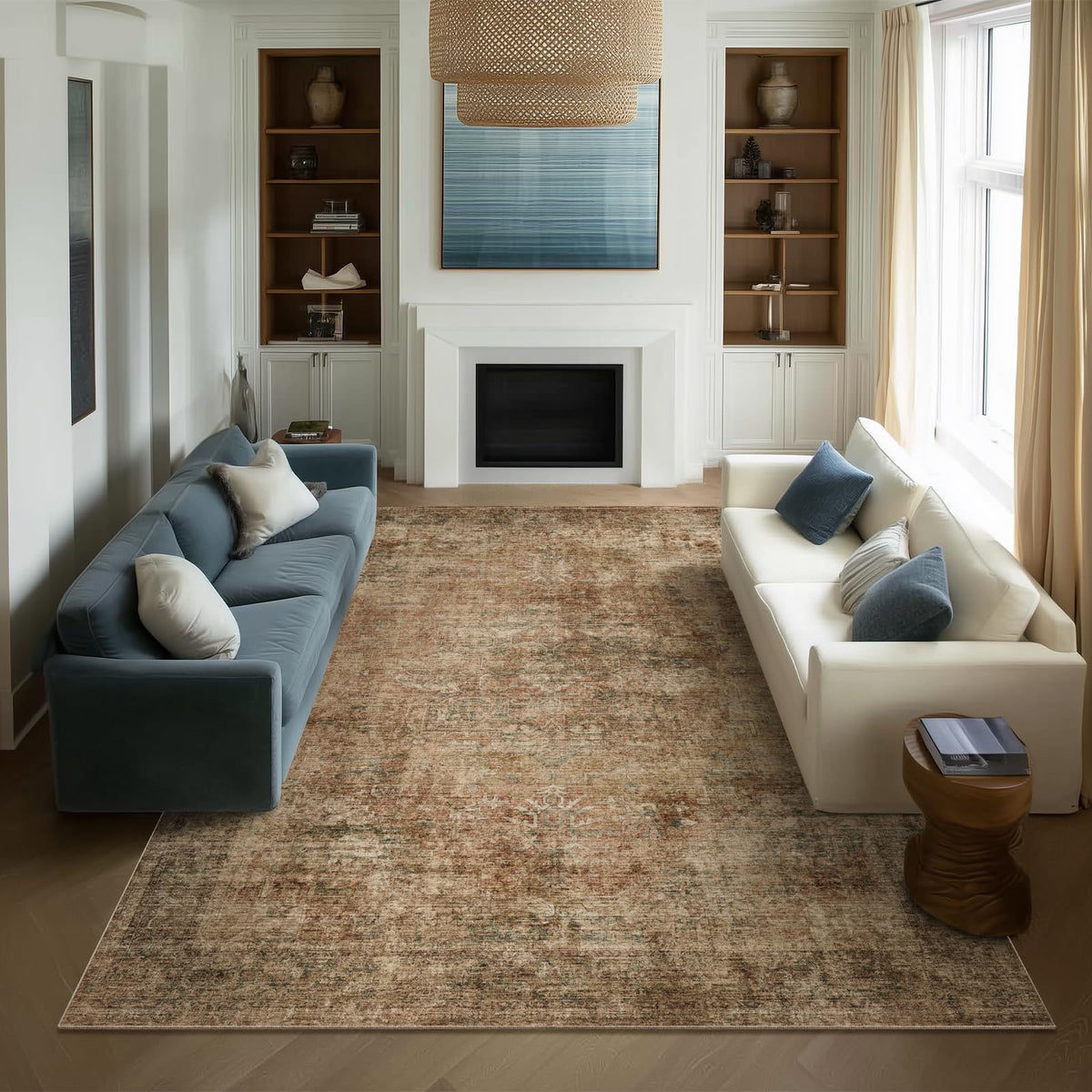 Machine Washable Rugs for Living Room: 8x10 Area Rugs for Bedroom