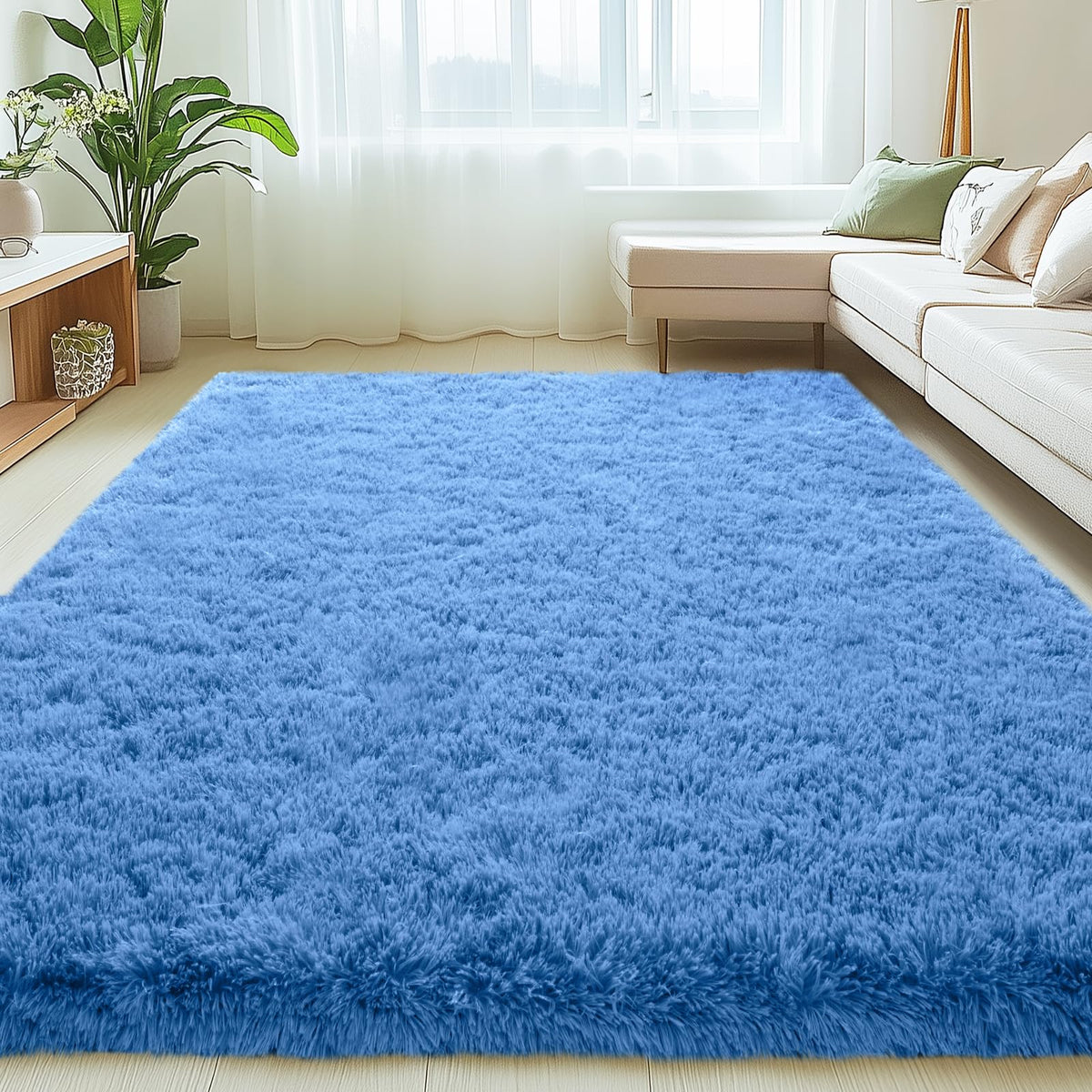 Mugorn 8x10 Area Rugs for Living Room, Large Fluffy Black Rugs for Bedroom