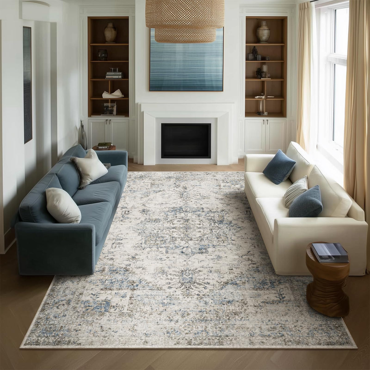 Machine Washable Rugs for Living Room: 8x10 Area Rugs for Bedroom