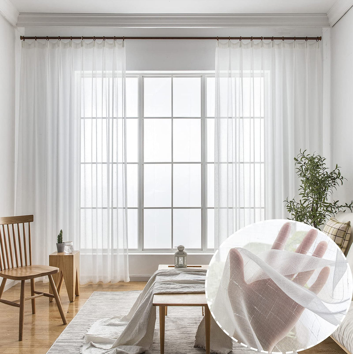 Off White Sheer Curtains 84 Inches Long Pinch Pleat Linen Textured Ceiling