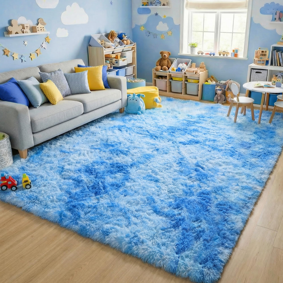 Runner Rugs for Bedroom Living Room, 2x6 Tie-Dyed Beige Hallway Area Rug