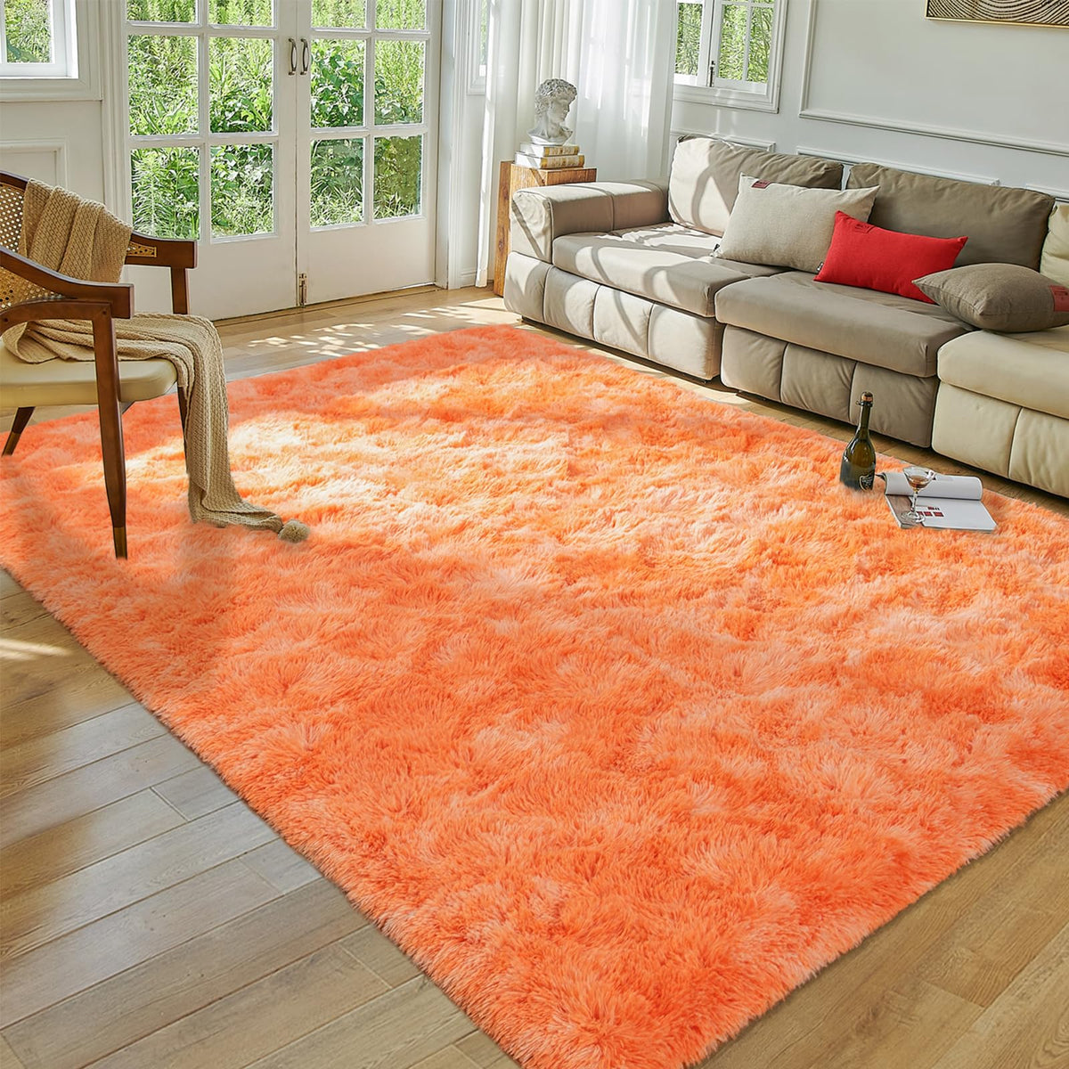 Softlife Rugs for Bedroom 4x5.3 Feet Purple Area Rug for Living Room Super Soft Shaggy Rugs for Dorm Fluffy Fuzzy Carpets Long Plush Bedside Rug Nursery Girls Boys Kids Room Home Christmas Decoration