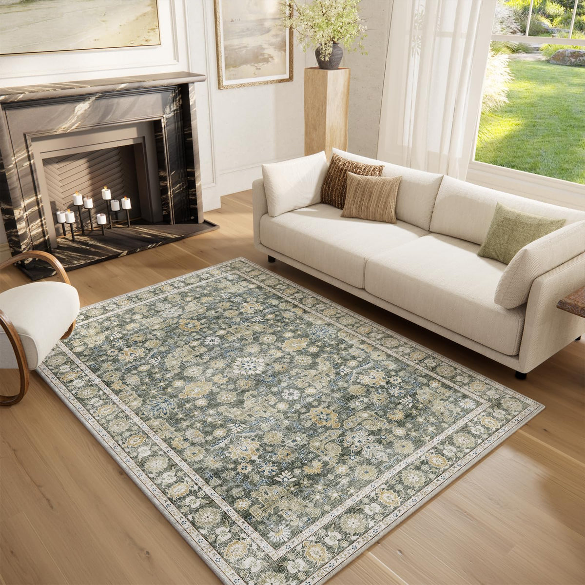 Machine Washable Rugs for Living Room: 8x10 Area Rugs for Bedroom