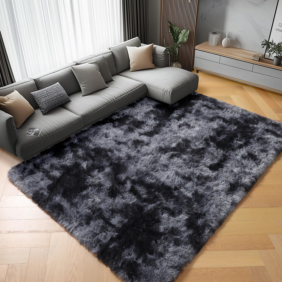 Runner Rugs for Bedroom Living Room, 2x6 Tie-Dyed Beige Hallway Area Rug