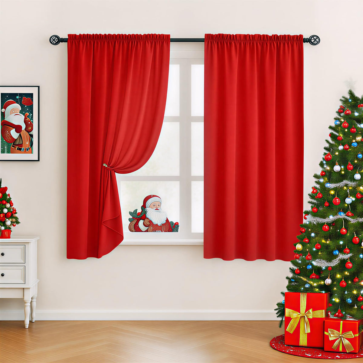 HOMEIDEAS Non-See-Through White Privacy Sheer Curtains, 52 X 96 Inches Long