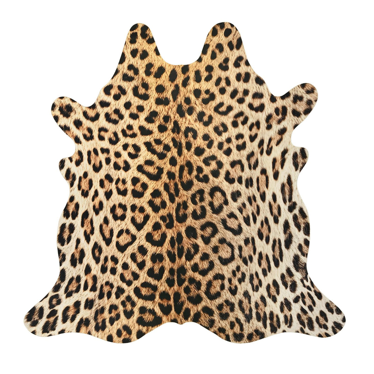 BENRON Faux Cowhide Rug, Cow Print Rug for Living Room Bedroom 4.6x5.2ft