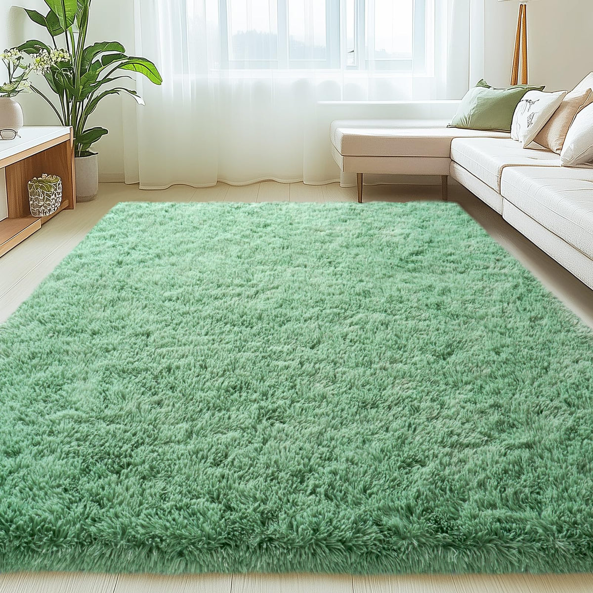 Mugorn 8x10 Area Rugs for Living Room, Large Fluffy Black Rugs for Bedroom