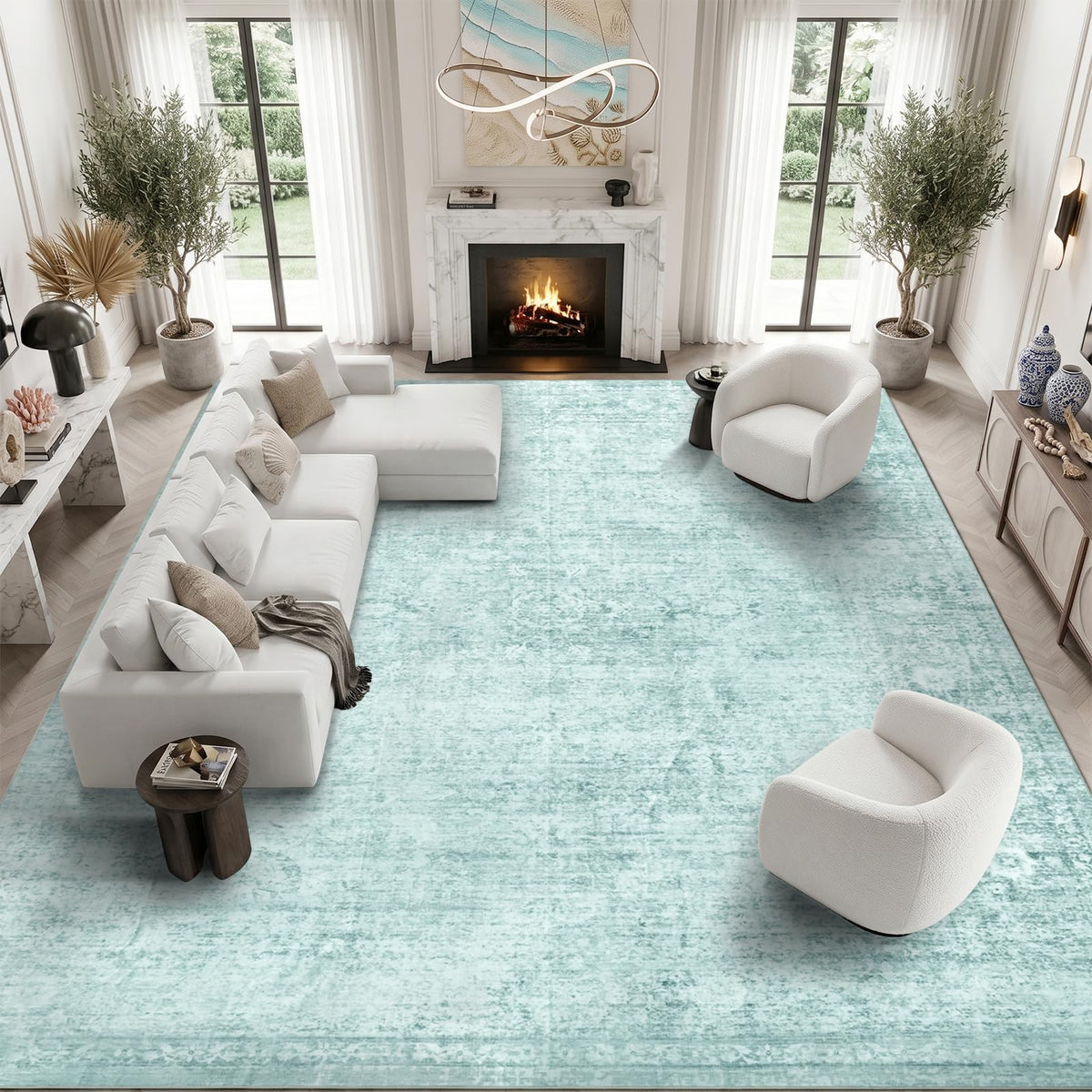 Homemate Washable Rug 9x12 Area Rugs - Vintage Rugs for Living Room