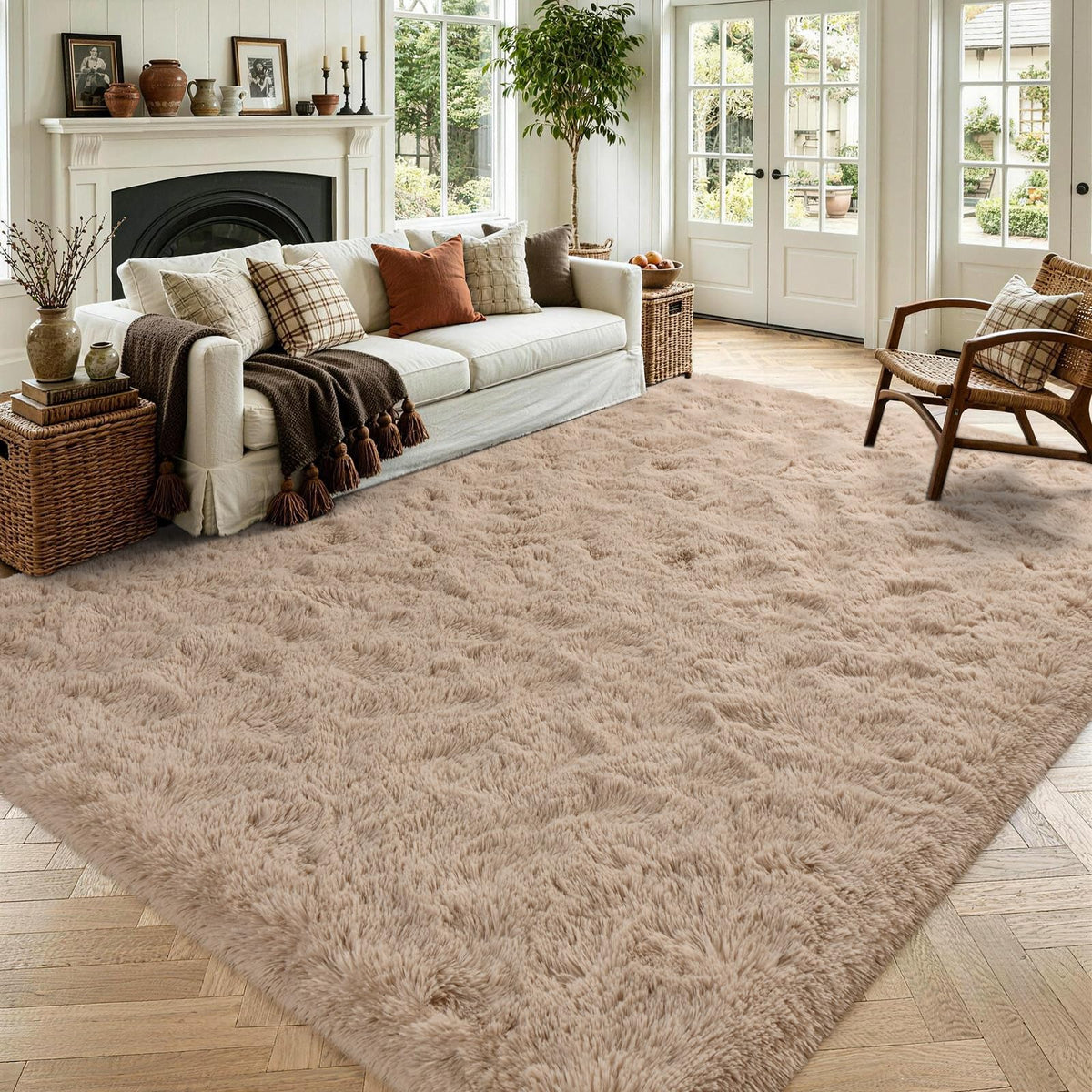 Noahas 2x6 Black Fluffy Soft Runner Rug Non-Slip for Bedroom Dorm Hallway