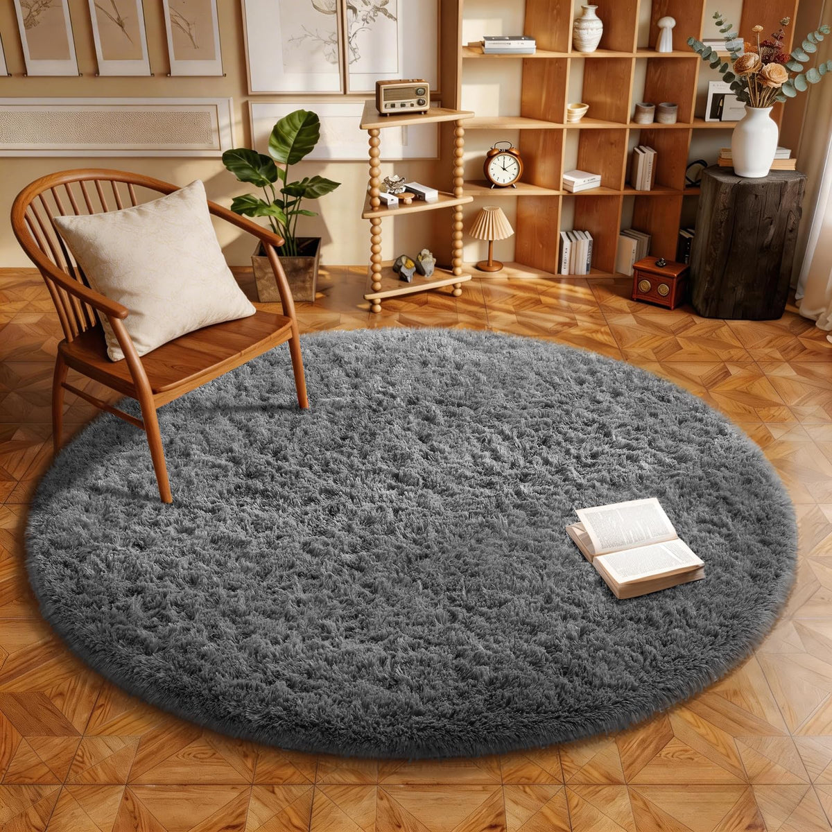 Ophanie 5x7 Area Rugs for Living Room Ivory, Fluffy Shag Large Fuzzy Plush Soft Rug, Shaggy Floor Big Carpets for Bedroom Nursery, Kids Home Decor Aesthetic with Over 99 pcs Pile fibers