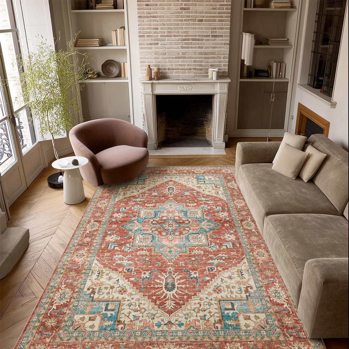 Machine Washable Rugs for Living Room: 8x10 Area Rugs for Bedroom