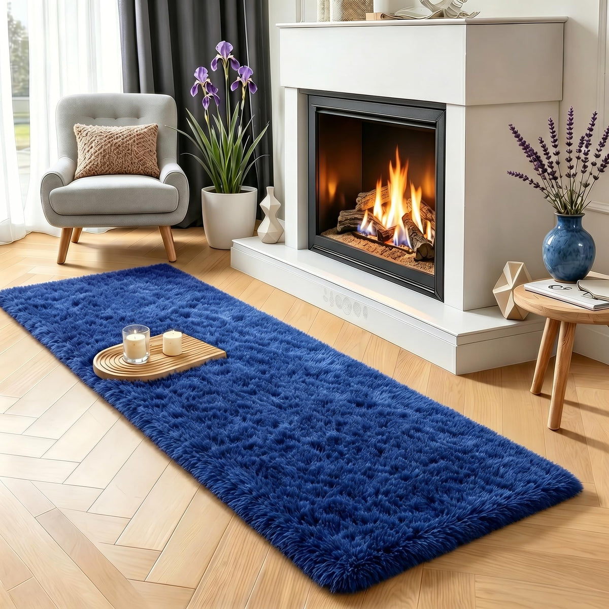 Rainbow Area Rugs for Girls Bedroom Fluffy Soft Vibrant Rugs Kids Playroom