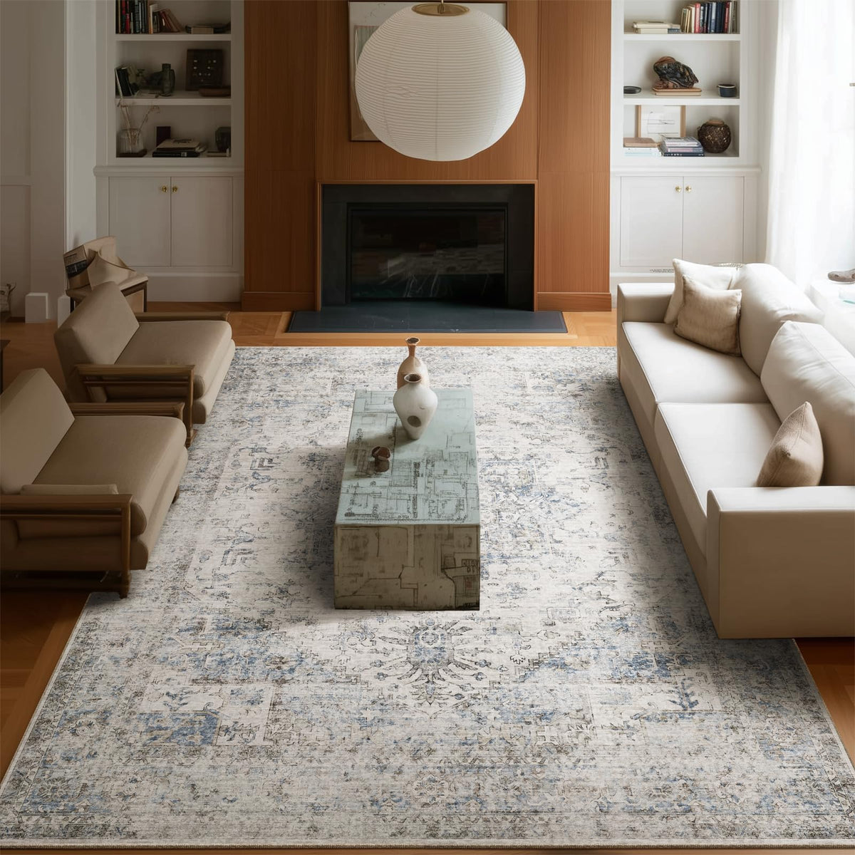 Machine Washable Rugs for Living Room: 8x10 Area Rugs for Bedroom