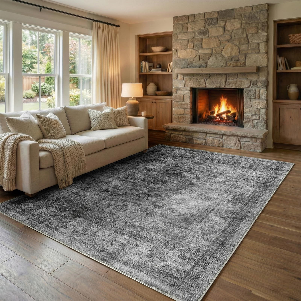 Homemate Washable Rug 9x12 Area Rugs - Vintage Rugs for Living Room