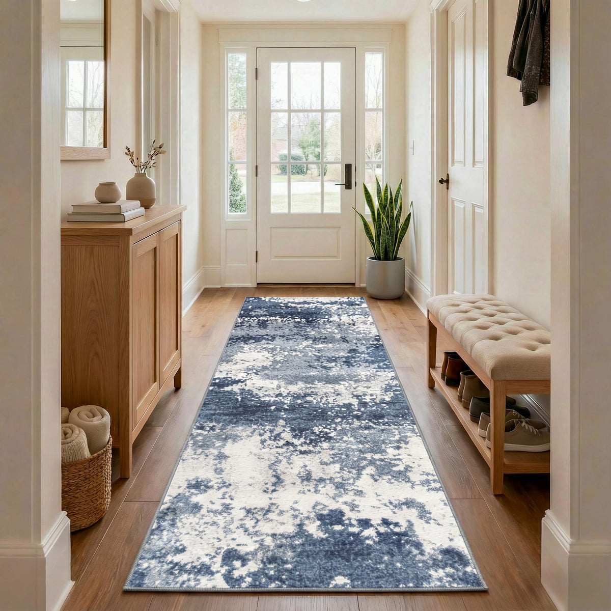 Black Washable Rug 5x7 Area Rugs for Living Room Bedroom Carpet