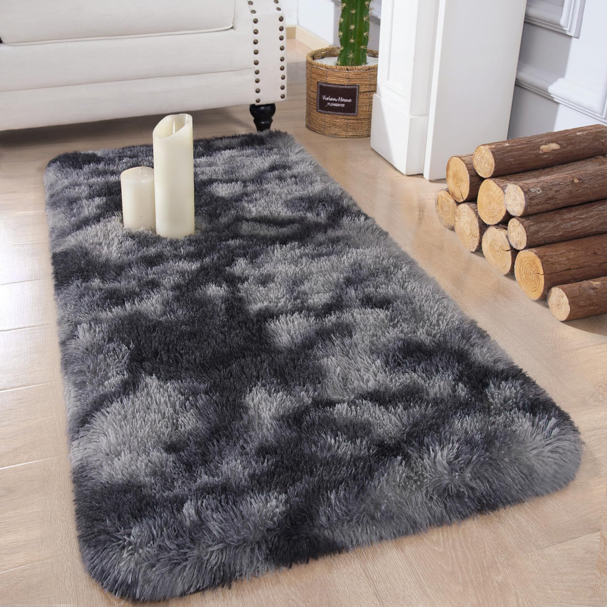 Chicrug Soft Runner Rug for Bedroom Living Room Plush Fluffy Rugs 2x6
