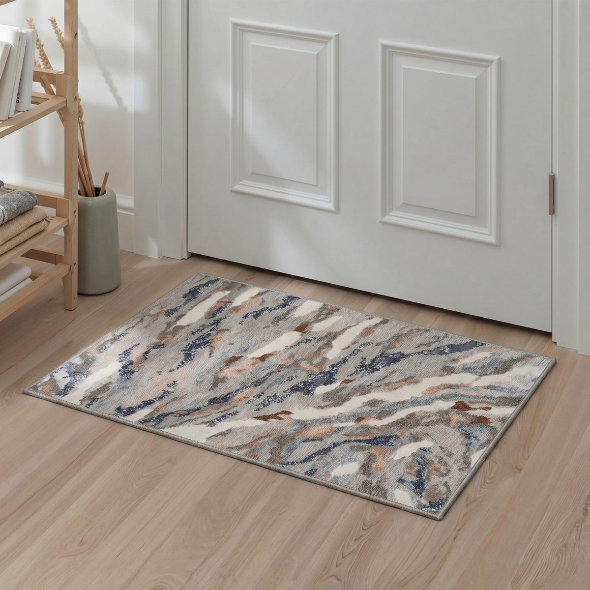 BEIMO 5x7 Green Abstract Area Rug, Washable Non-Slip for Bedroom