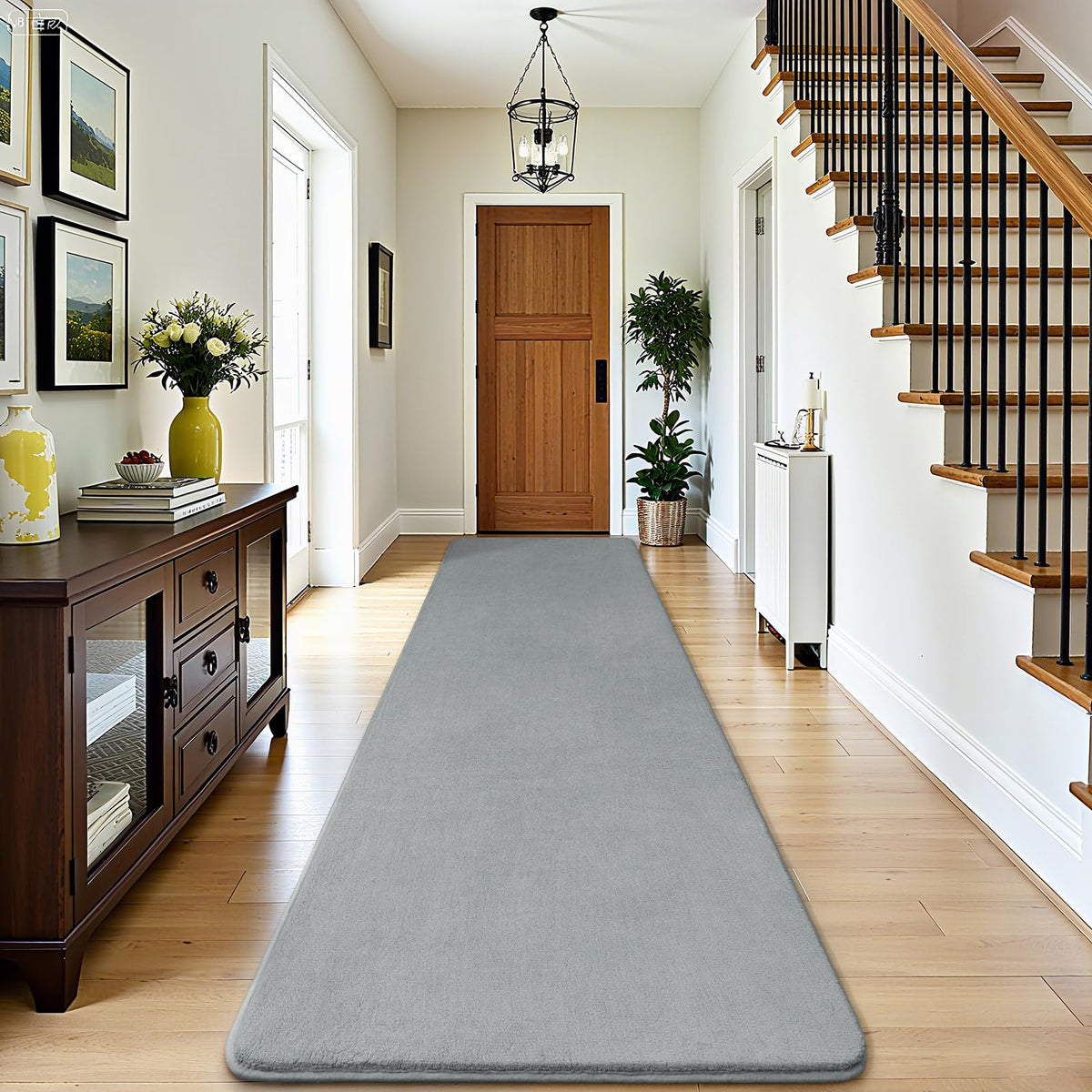 Amearea Modern Area Rugs for Bedroom Living Room, 4x6 Black Memory Foam Rug