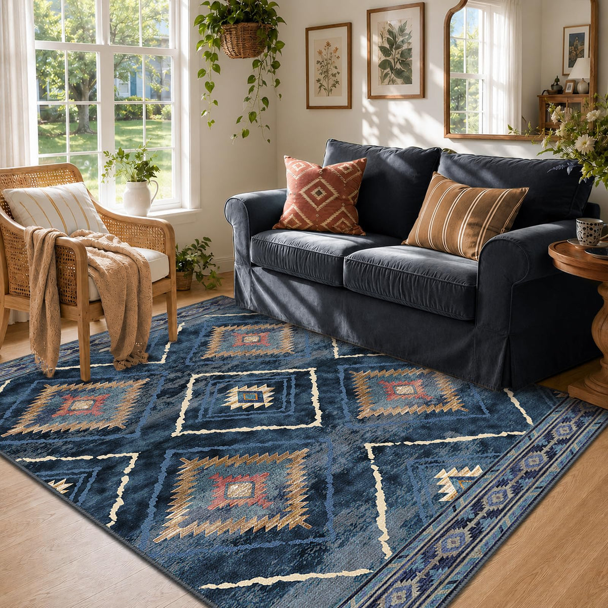 BESTSWEETIE 5'x7' Washable Area Rug for Living Room Bedroom Lightpink